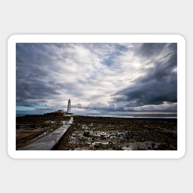 Dramatic Sky over St Mary's Island Sticker by Violaman